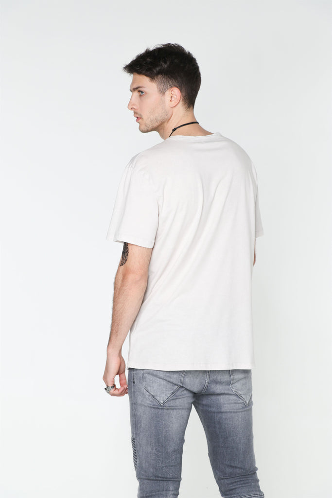 Grey washed out t shirt discount