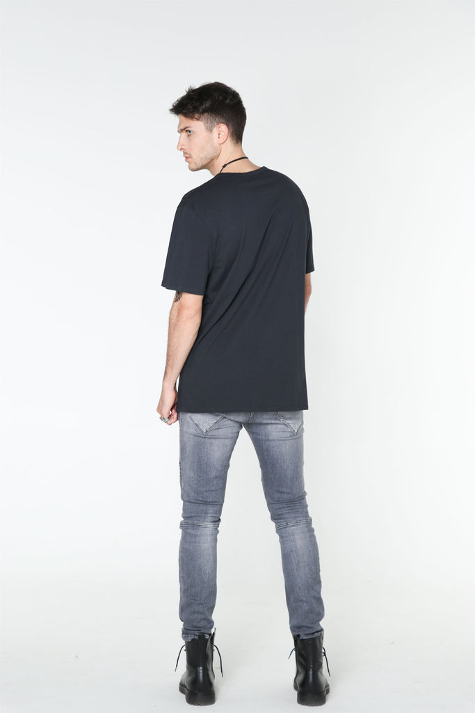 BLACK Washed Out T-SHIRT