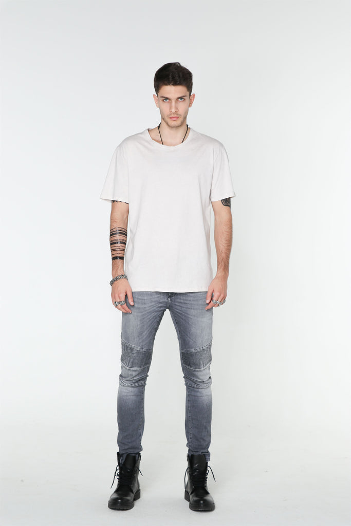 Grey washed best sale out t shirt